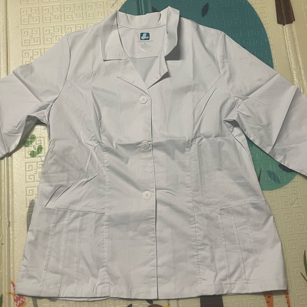 White Button-Up Lab Coat
